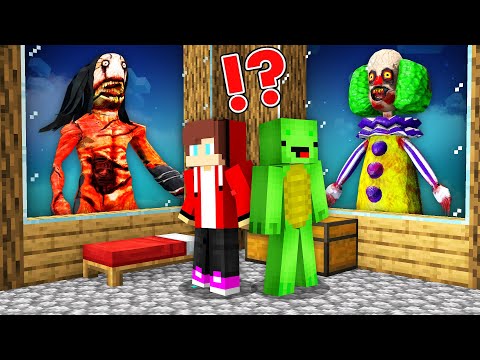 Terrifying Clown and Monster Haunt JayJay & Mikey in Minecraft Challenge!