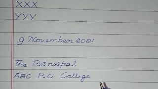 How to write Leave Application in English |For 1st PUC Students |