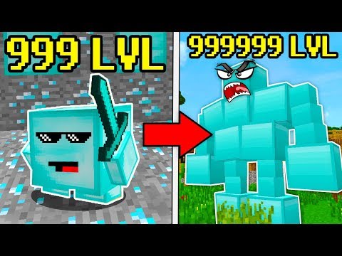 АЛМАЗНЫЙ БЛОК против АЛМАЗНОГО МОНСТРА В МАЙНКРАФТ! ЭВОЛЮЦИЯ БЛОКА в MINECRAFT! КАК ПРОКАЧАТЬ?