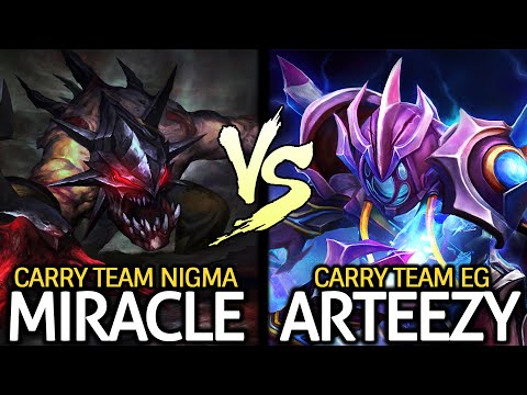 MIRACLE Lifestealer VS ARTEEZY Arc Warden - Top Carry Battle Dota 2