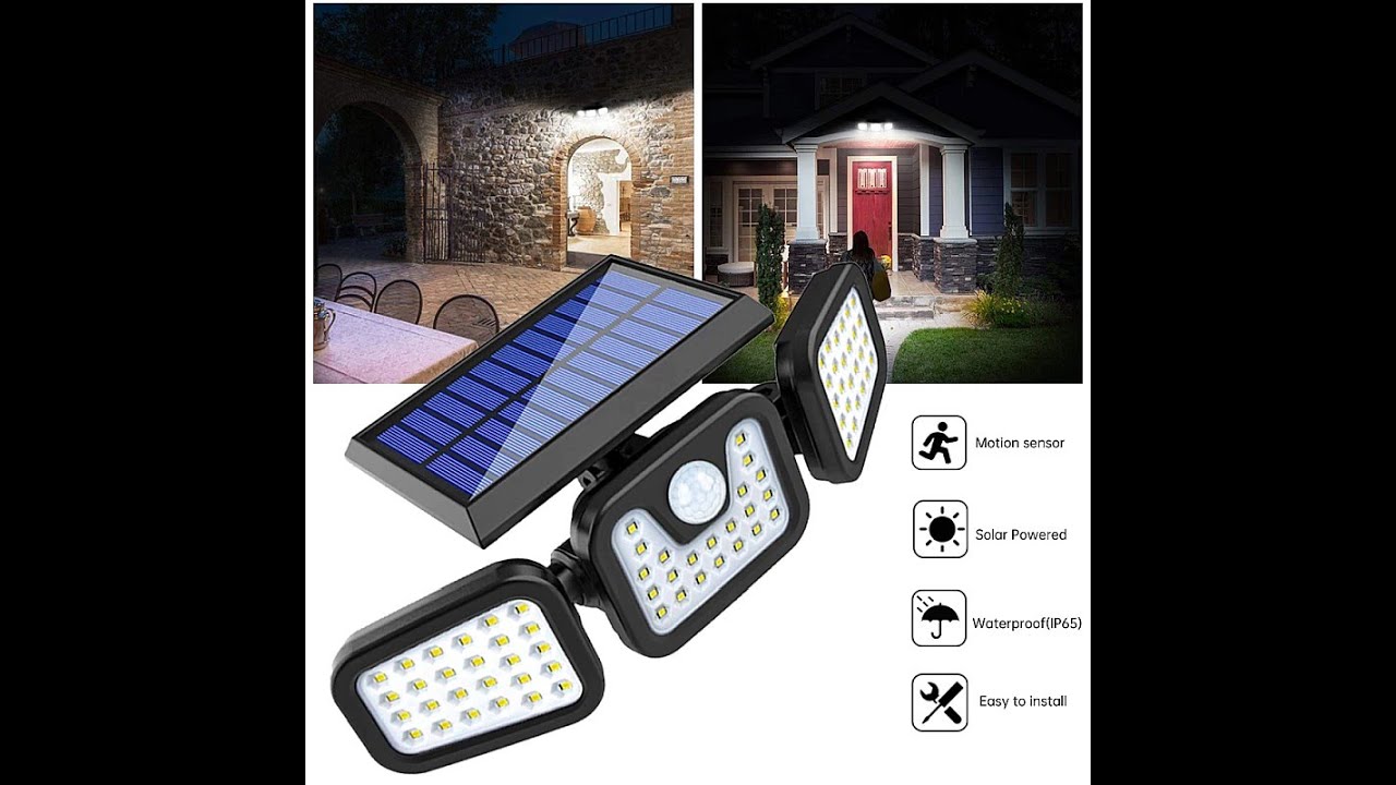 Watch Lampa ścienna solarna COB-100LED z czujnikiem ruchu i zmierzchu now Lampa ścienna solarna COB-100LED z czujnikiem ruchu i zmierzchu