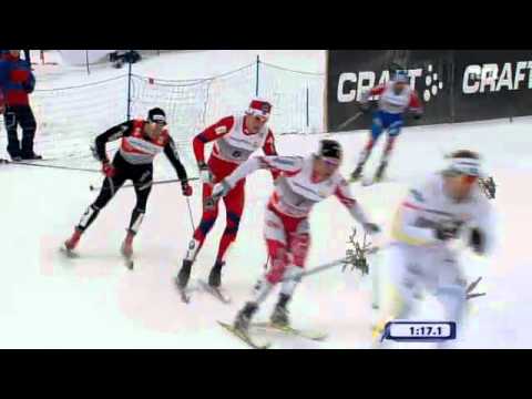 Tour de Ski 2011 stage 3 sprint classic- Emil Jonsson wins!