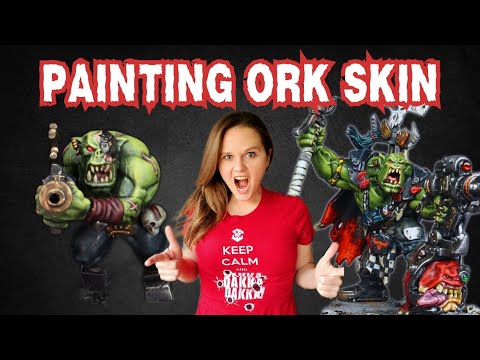 Painting Ork Skin w/ Contrast Paint & Drybrush