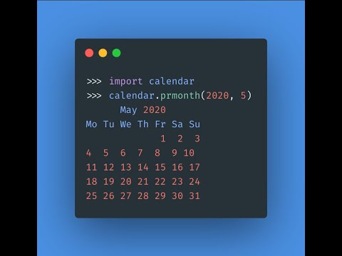 How To Print Calendar Using Python Calendar In Python Programming