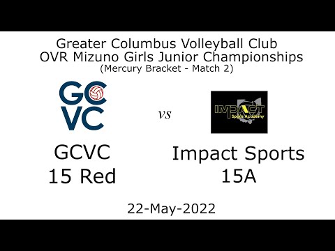 GCVC 15 Red VS Impact Sports 15A @ OVR Mizuno Girl's Junior Tournament on 22-MAY-2022