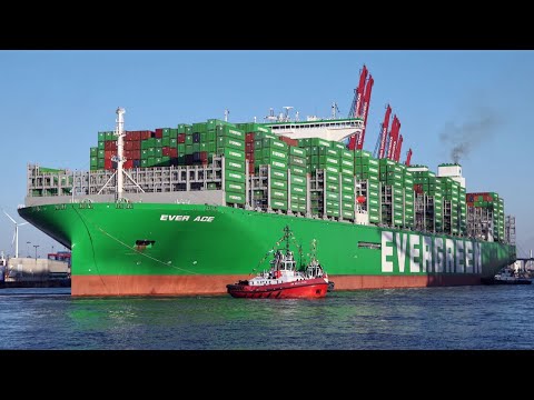 EVERGREEN | EVER ACE | First call at the Port of Hamburg 2021