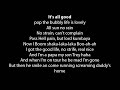 It's All Good - Will Smith (Lyrics)