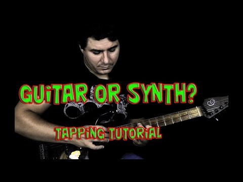 Piano/Synth style arpeggios with 2-hand Tapping Guitar Tutorial