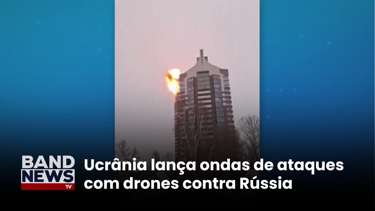 Ucrânia lança ondas de ataques com drones contra Rússia | BandNews TV
