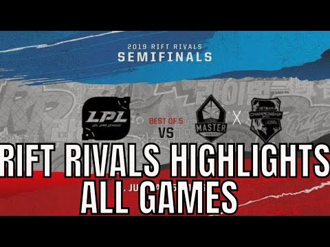 Rift Rivals Semifinal Highlights ALL GAMES Bo5 LPL vs LMS+VCS Rift Rivals 2019