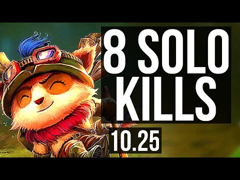 TEEMO vs SYLAS (TOP) | 8 solo kills, 13/2/4, Legendary, 300+ games | BR Master | v10.25