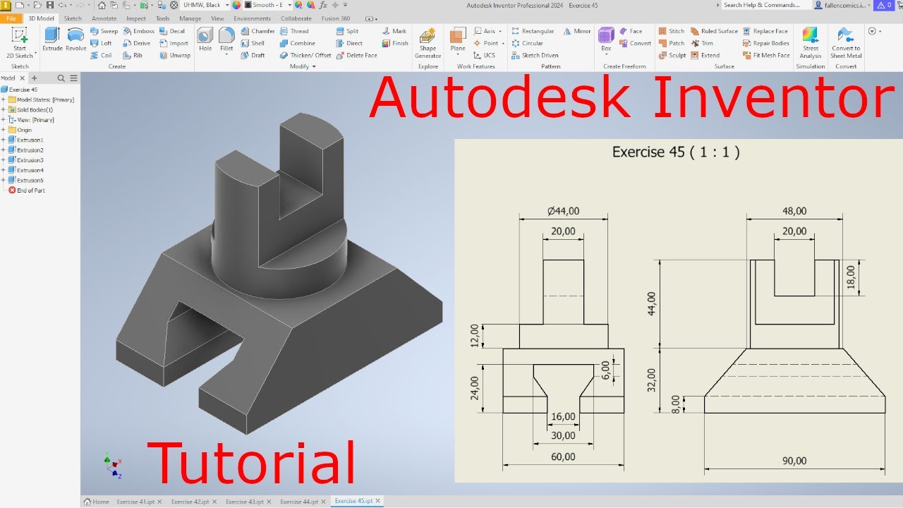 Autodesk Inventor Tutorial 45