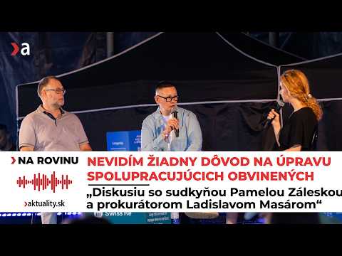 Diskusia so sudkyňou Pamelou Záleskou a prokurátorom Ladislavom Masárom na Pohode 2026
