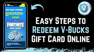 How to Redeem V-Bucks Gift Card !