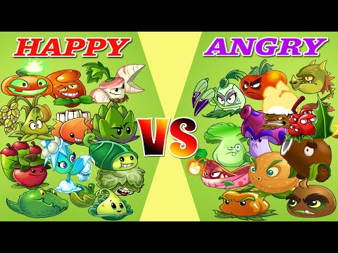 Plants Vs Zombies 2 HAPPY Vs ANGRY-Plant Vs Plant-That Team Can Win ?PvZ 2