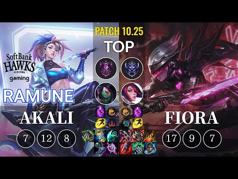 SHG Ramune Akali vs Fiora Top - KR Patch 10.25