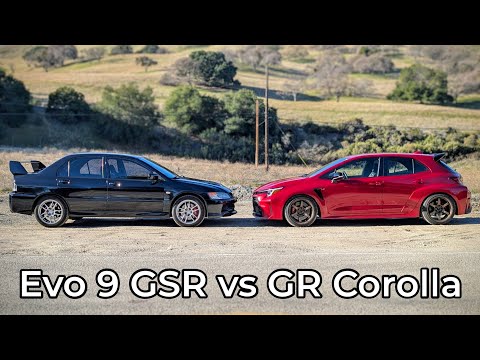 2006 Mitsubishi Lancer Evolution IX GSR vs 2023 Toyota GR Corolla - Head to Head Review!