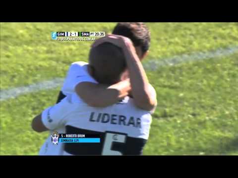 Gol de Brum. Gimnasia LP 2 - San Martín SJ 1. Liguilla Pre Sudamericana 2015. FPT
