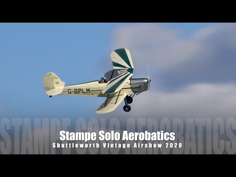 Stampe Solo Aerobatics - Shuttleworth Vintage Air Show 2020