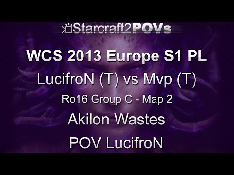 SC2 HotS - WCS 2013 EU S1 PL - Lucifron vs Mvp - Ro16 Group C - Map 2 - Akilon Wastes - LucifroN