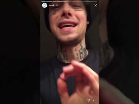Taddl aka TJ_Beastboy rasiert in seiner Instagramstory