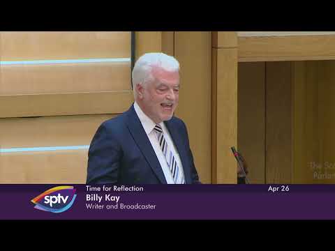 Author Billy Kay delivers heartfelt Scots speech to the Scottish Parliament