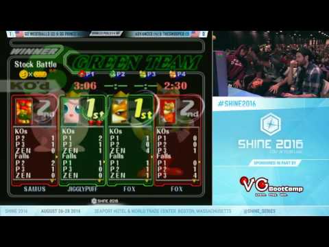Shine 2016 SSBM - G2 Westballz & GG Prince Abu Vs. ADVANCED & TheSWOOPER - Melee Doubles