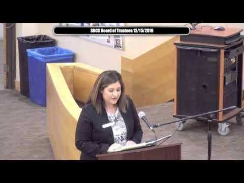 SBCC Board of Trustees 12/15/2016