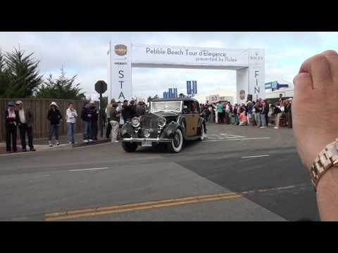 Thumbnail for Start of the Pebble Beach Concours Tour Mercedes Ferrari Packard Delahaye Fiat Corvette by Delahaye
