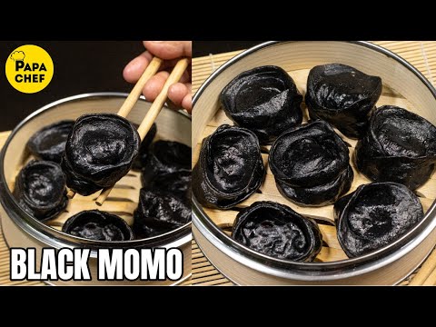 Black Momo Recipe| Easy to Make Quick Homemade Veg Momo Recipe| Cook at Home