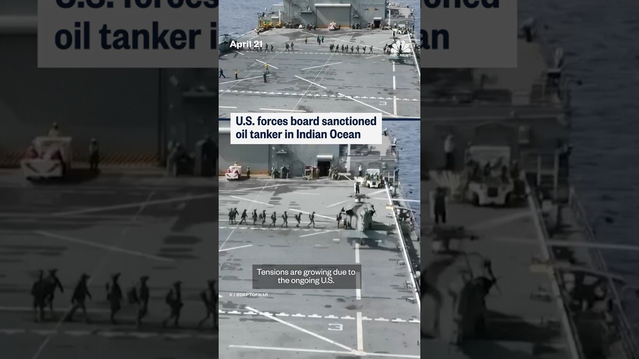 U.S. forces board sanctioned oil tanker in Indian Ocean