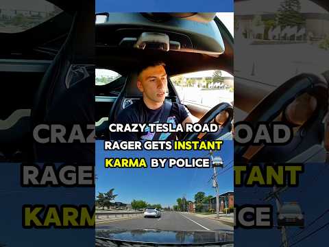 Tesla Road Rager Gets INSTANT Karma! #toyotasupra #toyota #supra #cars #bmw