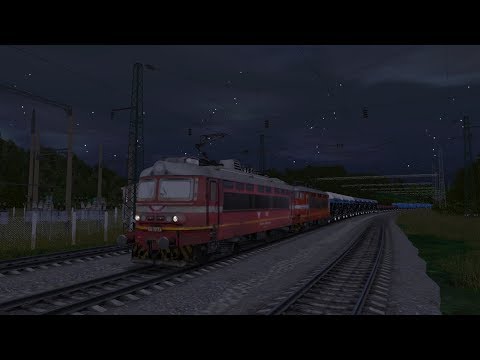 Trainz 12: Krastets - Raduntsi with a heavy freight train [25‰ downhill]