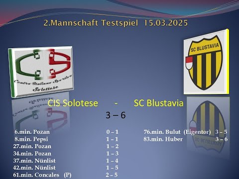 2.Mannschaft Testspiel CIS Solotese - SC Blustavia