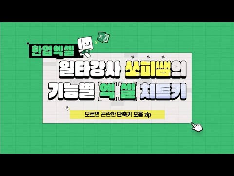 일타강사 소피썜의 기능펼 엑셀 치트키 썸네일
