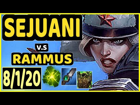 4LAN (SEJUANI) vs RAMMUS - 8/1/20 KDA JUNGLE GAMEPLAY - BR Ranked GRANDMASTER