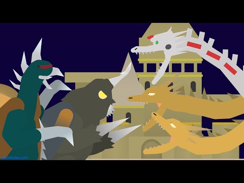 Gigan and Megalon vs Mecha King Ghidorah - part 2/2