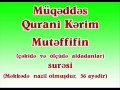 Müqəddəs Quran - Mütəffifin surəsi 