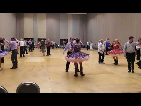 Round dancing with Carolyn Ahart cueing at the National Square Dance Convention in Jackson, MS.