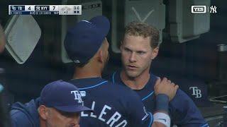 Jose Caballero learns he was traded to the Yankees while playing the Yankees | MLB on ESPN