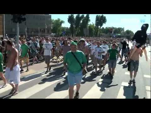 Przemarsz kibiców Radomiaka - Derby Radomia 2011