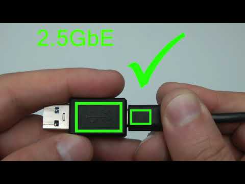 Connecting your AS-U2.5G2 to the included USB-A Adapter
