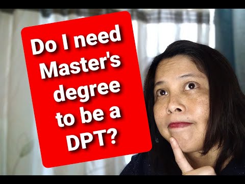 Preciso ter mestrado (em fisioterapia) para ser DPT (doutor em fisioterapia)?