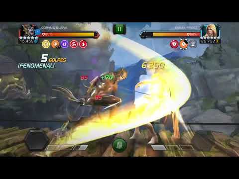 Corvus vs Emma Frost en asalto al jefe