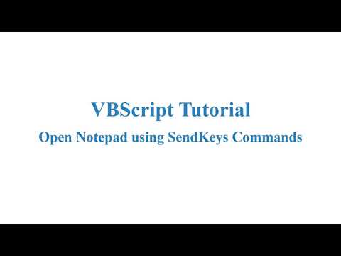 Open Notepad Using Vbscript Vbscript Lesson 1