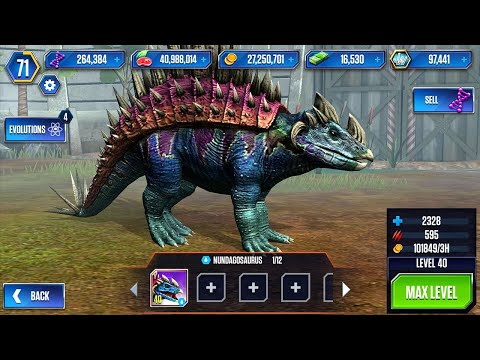 NUNDAGOSAURUS MAX LEVEL 40 - Jurassic World The Game - (iOS, Android) Gameplay