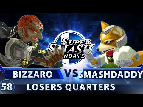 SSS 58 - Bizzaro Flame (Ganon) vs. Smashdaddy (Fox) - SSBM Top 32 Losers Quarters - Smash Melee