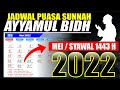 Jadwal Puasa Ayyamul Bidh bulan Mei 2022 jatuh pada tanggal berapa - Syawal 1443 h - Kalender 2022