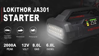 New Jump Starter By Lokithor! Unboxing & Review Safely Jump Start Your Car AND Air Up!
