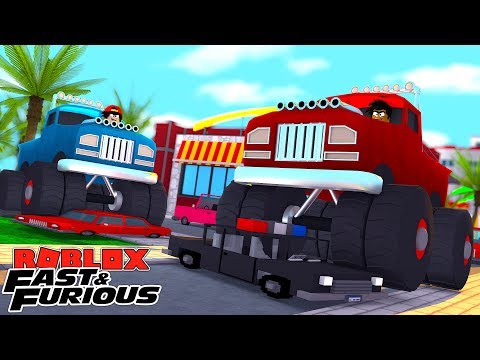 ROBLOX FAST AND THE FURIOUS - THE LITTLECLUB ILLEGALLY STREET RACE MONSTER TRUCKS!!